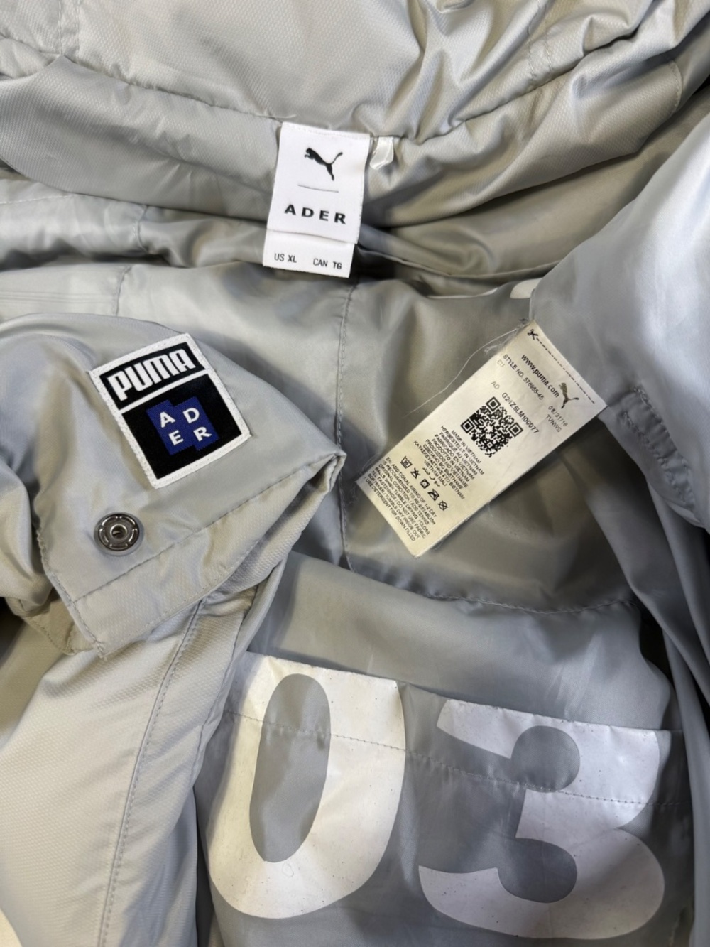 PUMA‎ x ADER ERROR Puffer Down Jacket Men's Size XL - Picture 7 of 12